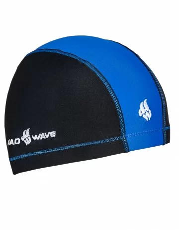 Реальное фото Шапочка для плавания Mad Wave Duotone black/blue  M0527 02 0 04W от магазина СпортСЕ