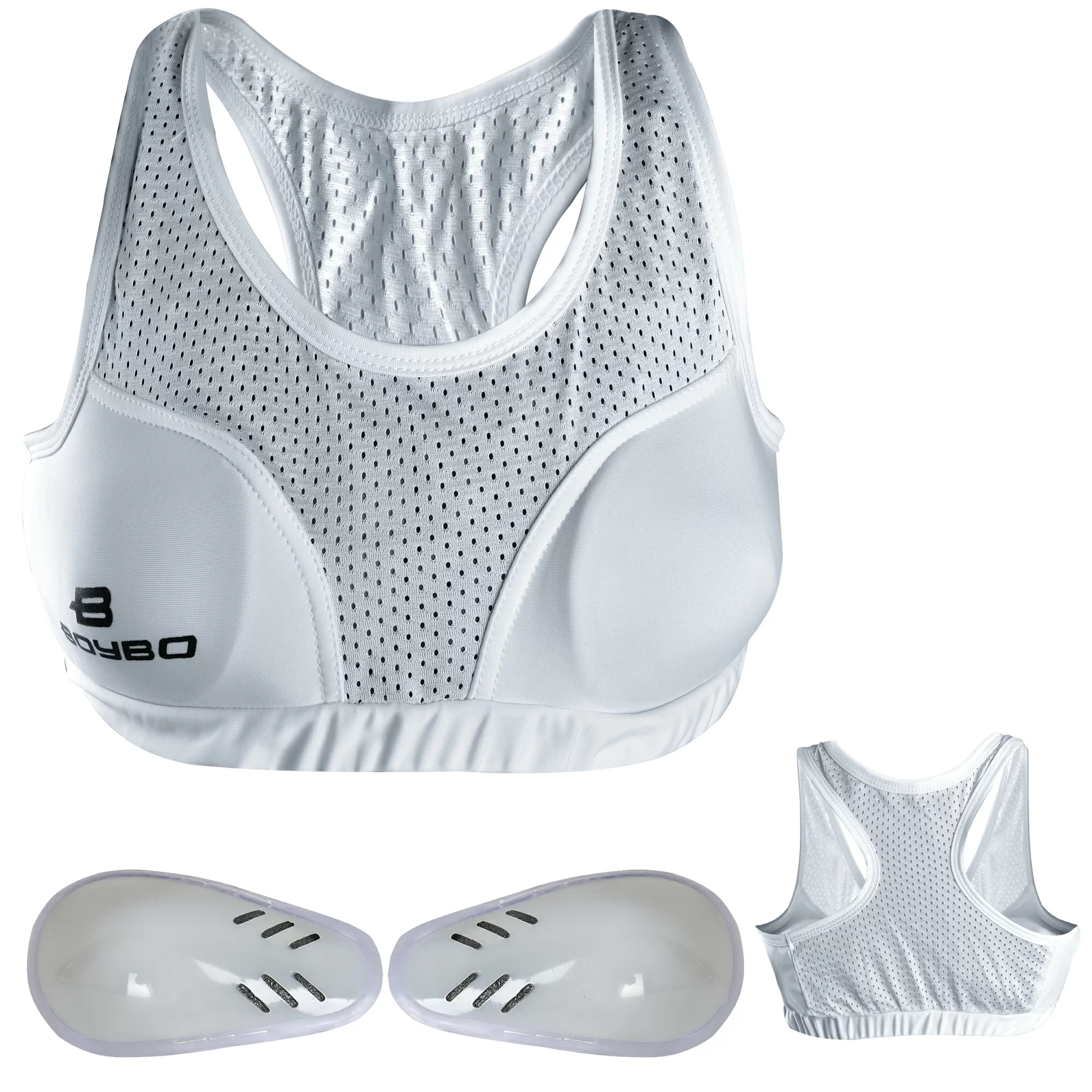 Реальное фото Защита груди BoyBo белая BP200 от магазина СпортСЕ
