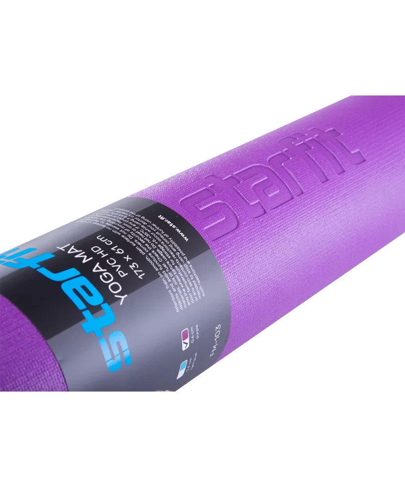 Реальное фото Коврик для йоги StarFit FM-103 PVC HD 173x61x0,6 см фиолетовый УТ-00016639 от магазина СпортСЕ
