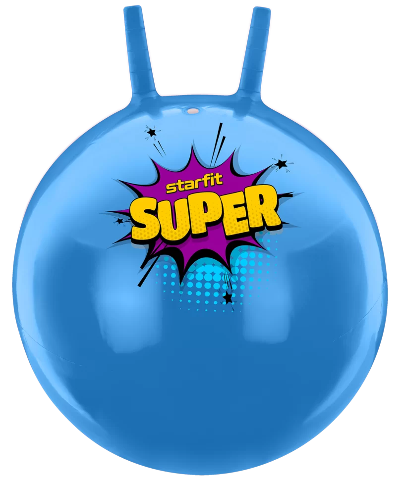 Реальное фото Мяч-попрыгун 45 см StarFit GB-406 500 гр с рожками антивзрыв голубой УТ-00020237 от магазина СпортСЕ
