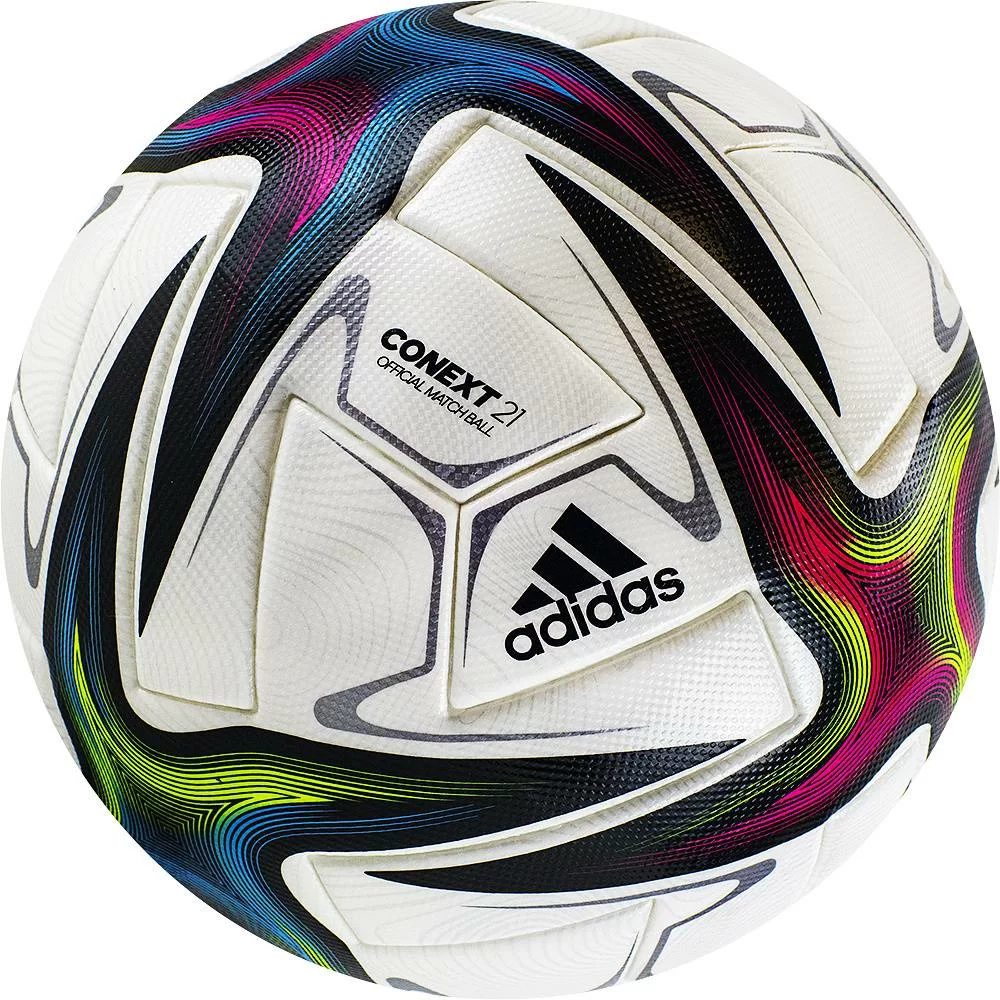 Реальное фото Мяч футбольный Adidas Conext 21 PRO р.5 ПУ термосш. мультиколор GK3488 от магазина СпортСЕ