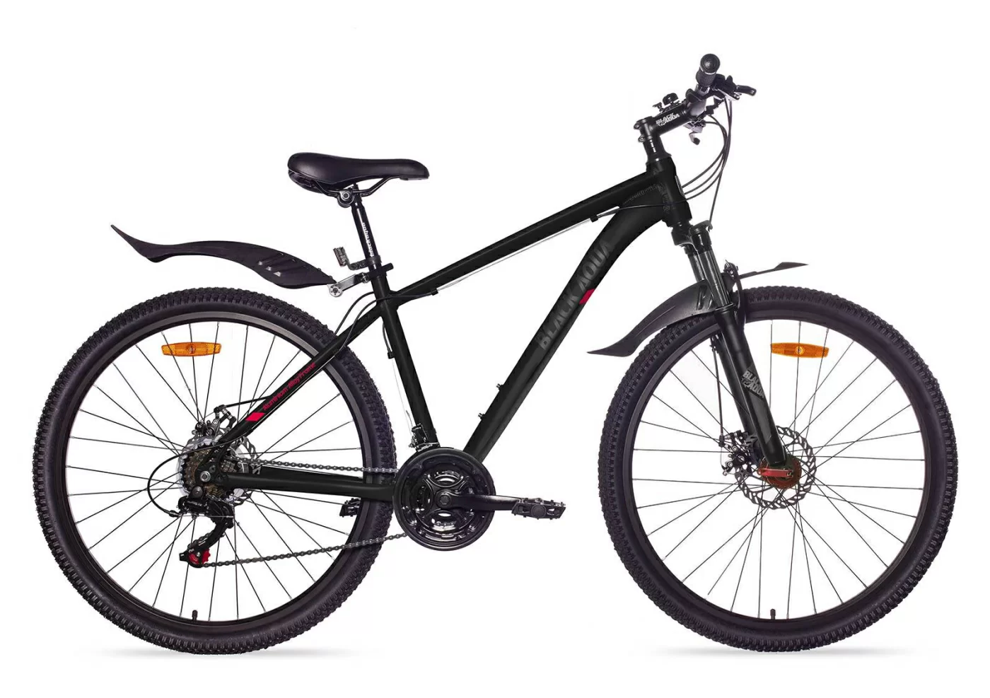 Реальное фото Велосипед Black Aqua Cross 2782 MD matt 27.5" (РФ) черный GL-402DTR от магазина СпортСЕ