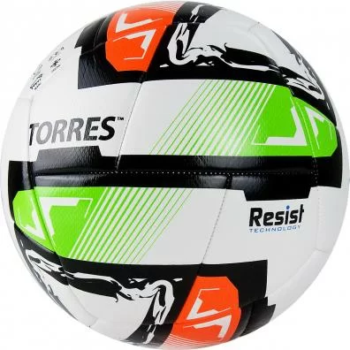 Реальное фото Мяч футбольный Torres Resist р.5 24 пан, ПУ бело-мультиколор F321055 от магазина СпортСЕ
