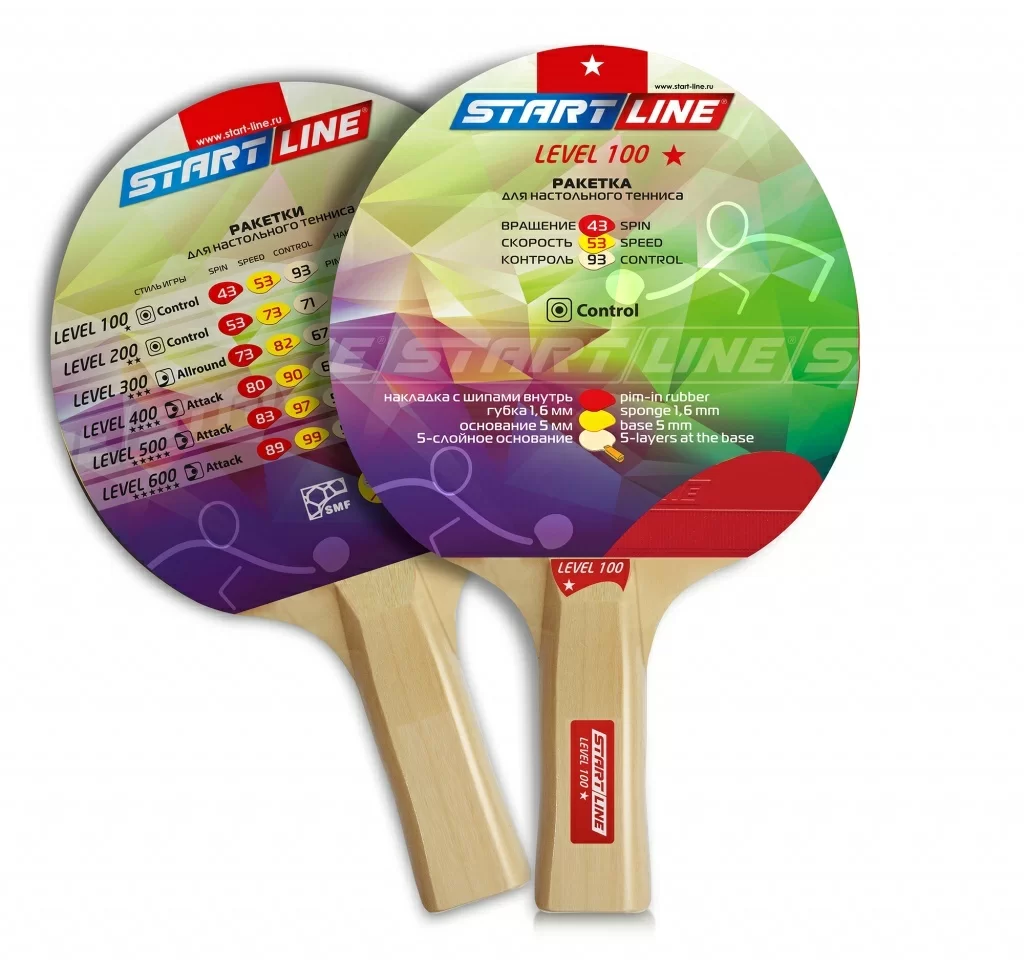 Реальное фото Ракетка для настольного тенниса Start line Level 100 New (анатом.) 12201 от магазина СпортСЕ