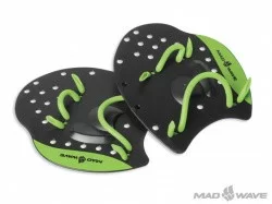 Лопатки для плавания Mad Wave Pro L black/green M0740 02 3 00W