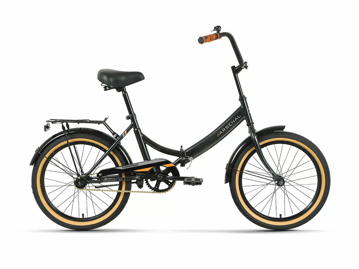 Реальное фото Велосипед Forward Arsenal 20 X (2022) черный/золотой RBK22FW20531 от магазина СпортСЕ
