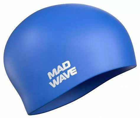 Реальное фото Шапочка для плавания Mad Wave Long Hair Silicone blue M0511 01 0 04W от магазина СпортСЕ