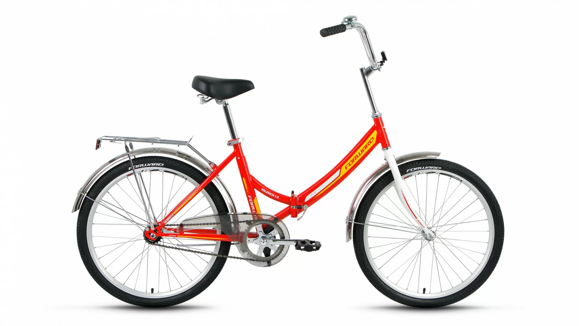 Реальное фото Велосипед Forward Valencia 24 1.0 скл (1ск) (2019) красный от магазина СпортСЕ