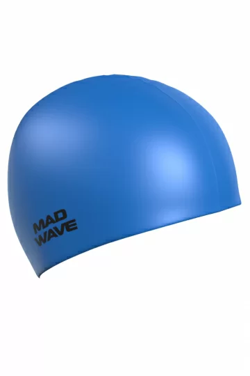 Реальное фото Шапочка для плавания Mad Wave Light blue M0535 03 0 03W от магазина СпортСЕ
