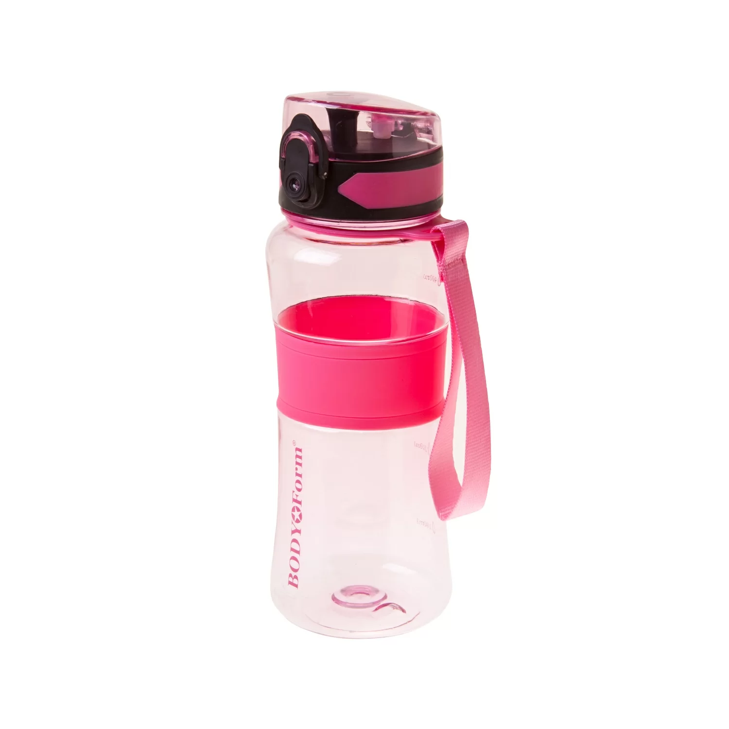 Реальное фото Бутылка для воды Body Form розовая BF-SWB05-400 от магазина СпортСЕ