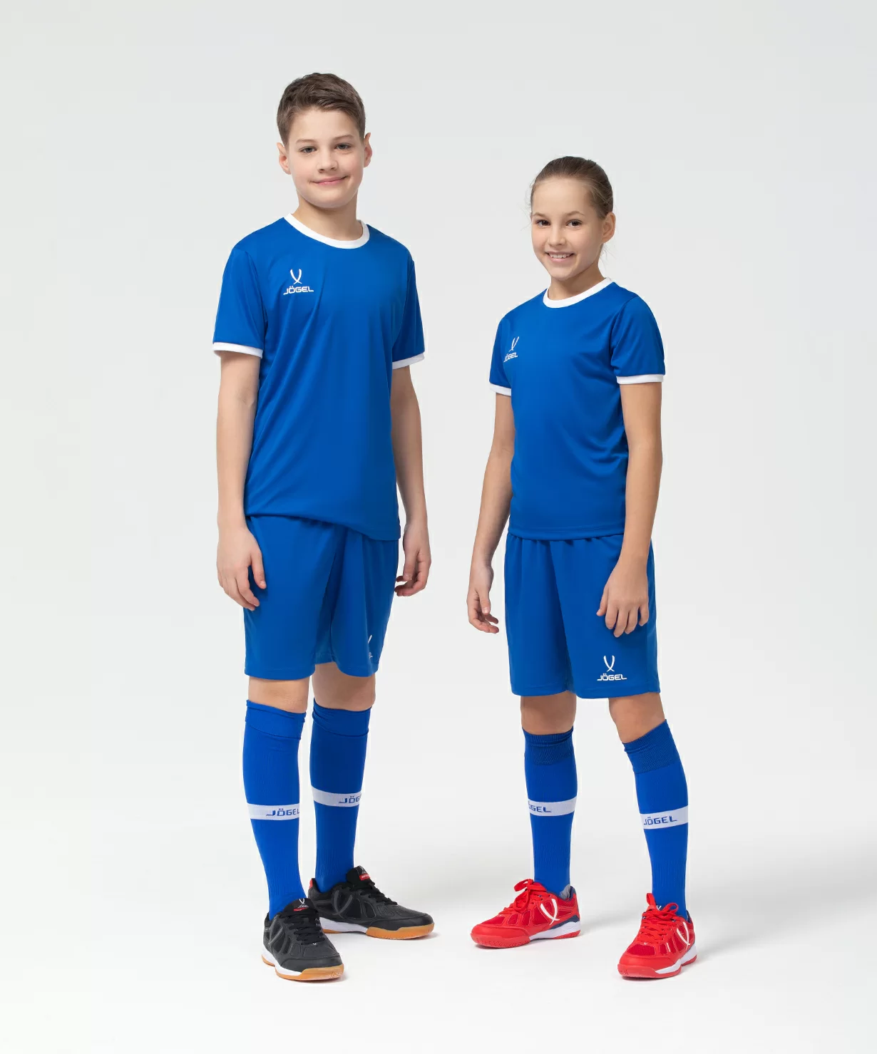 Реальное фото Футболка футбольная CAMP Origin, синий/белый, детский от магазина СпортСЕ
