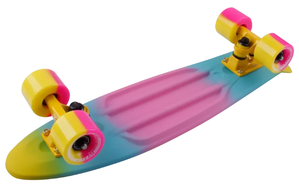 Реальное фото Скейтборд TechTeam пластиковый Multicolor 22 pink/yellow  TSL-401M от магазина СпортСЕ