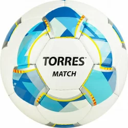 Мяч футбольный Torres Match №5 32 п. PU руч. сшив. бело-серебр-голуб. F320025