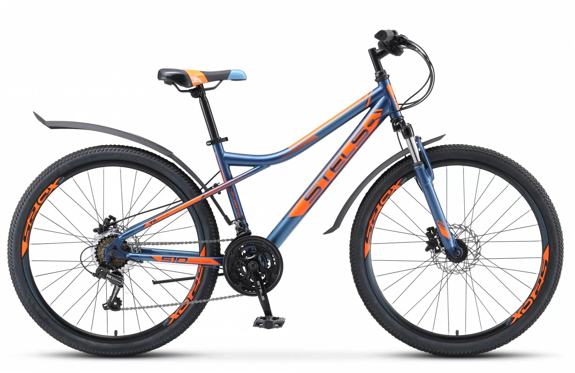 Реальное фото Велосипед Stels Navigator-510 D 26" (2020) темно-синий V010 от магазина СпортСЕ