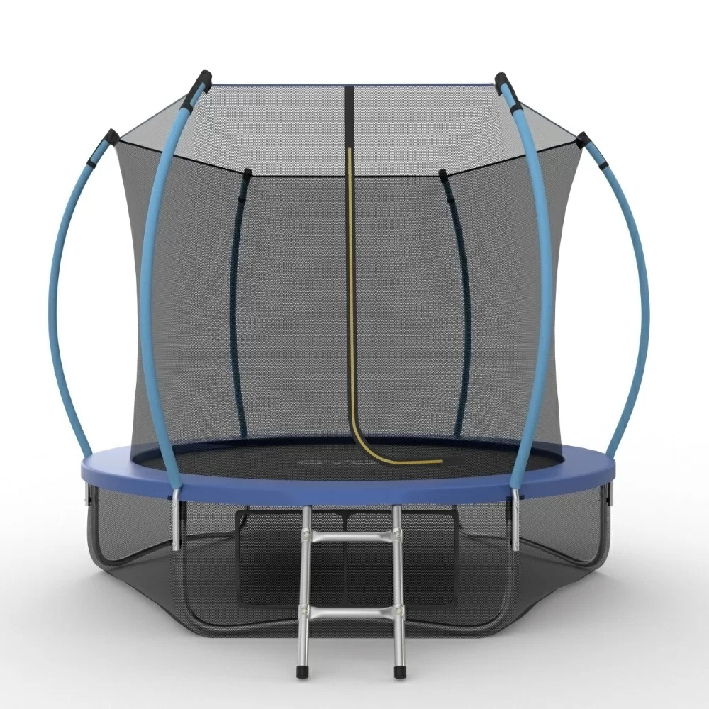 Реальное фото EVO JUMP Internal 8ft (Blue) + Lower net. Батут с внутренней сеткой и лестницей, диаметр 8ft (синий) + нижняя сеть от магазина СпортСЕ