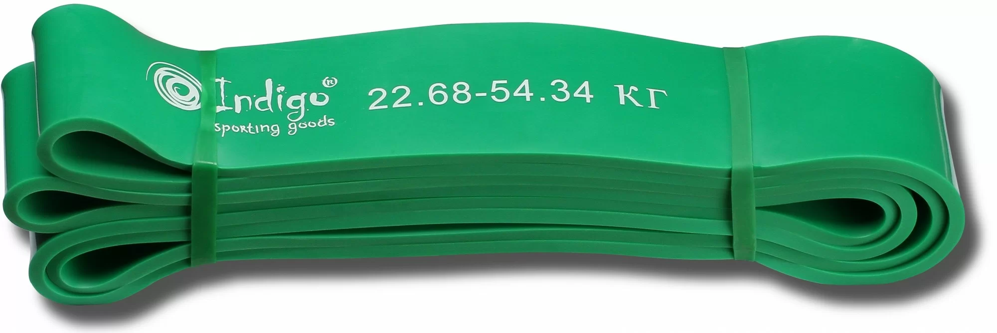 Реальное фото Эспандер петля латексная 208 * 4.4 см Indigo зеленая 601 HKRBB от магазина СпортСЕ