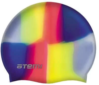 Реальное фото Шапочка для плавания Atemi MC204 силикон мультиколор от магазина СпортСЕ