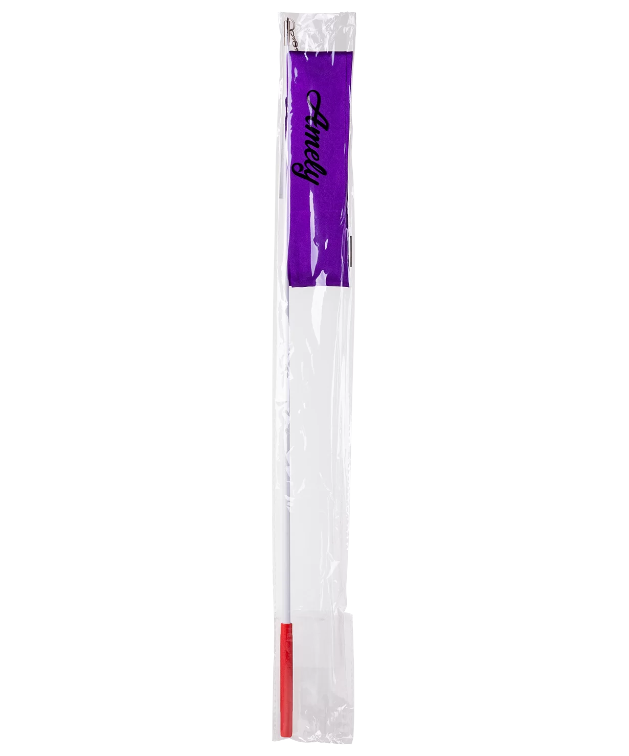 Реальное фото Лента для художественной гимнастики с палочкой 6 м Amely AGR-301 56 см фиолетовый УТ-00017648 от магазина СпортСЕ