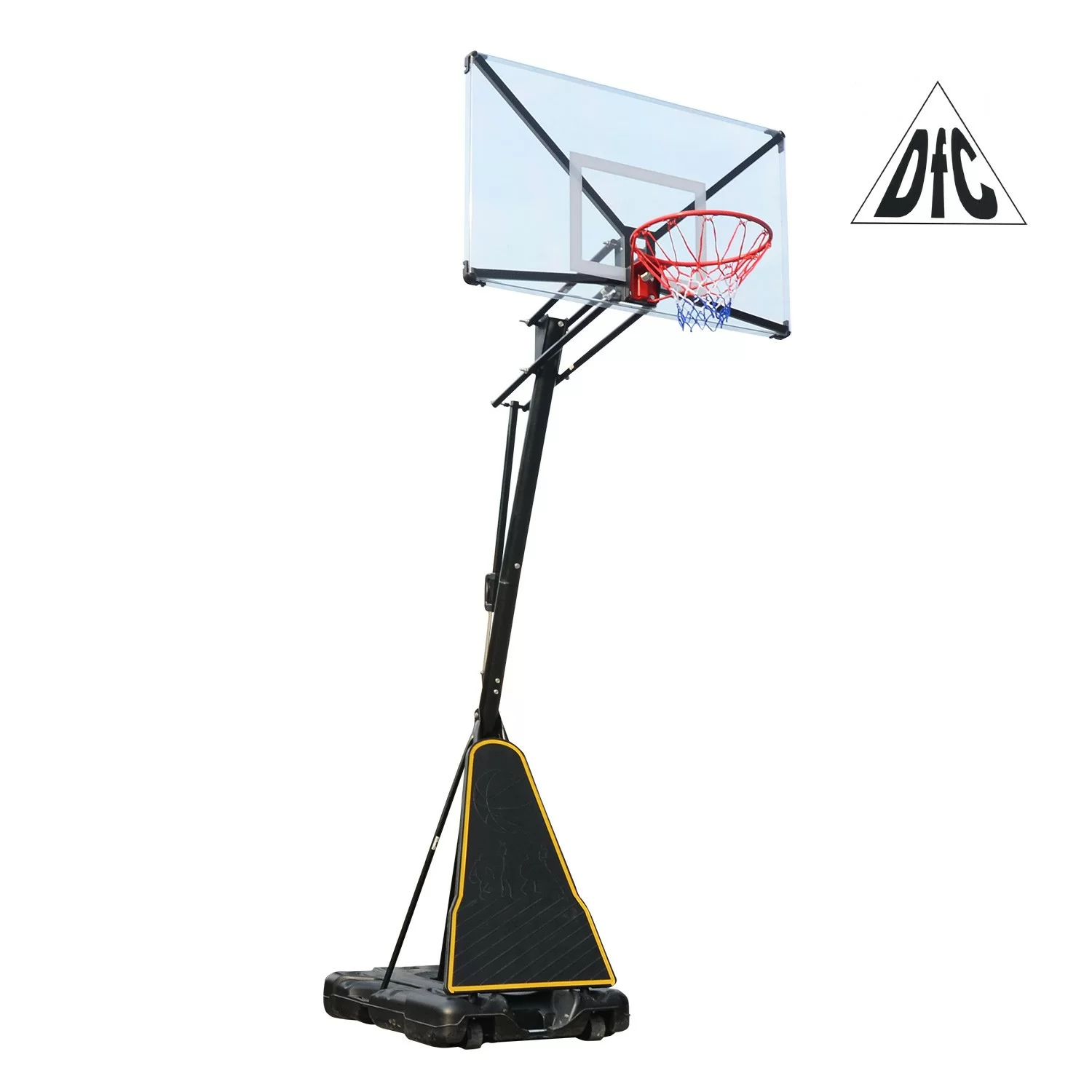 Реальное фото Баскетбольная мобильная стойка DFC STAND54T 136x80см поликарбонат от магазина СпортСЕ