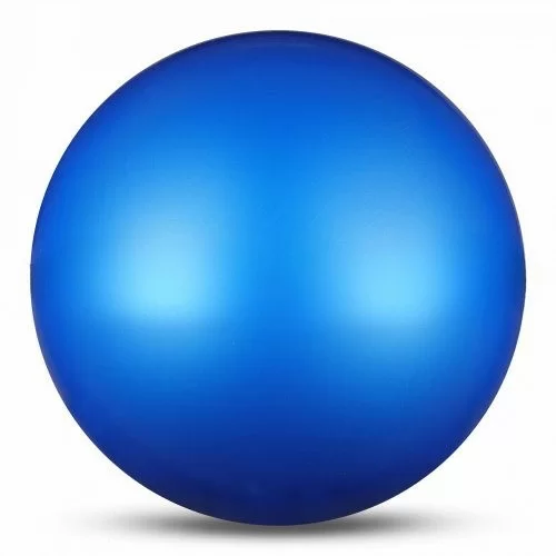Реальное фото Мяч для художественной гимнастики 15 см 300 г Indigo металлик синий IN315 от магазина СпортСЕ