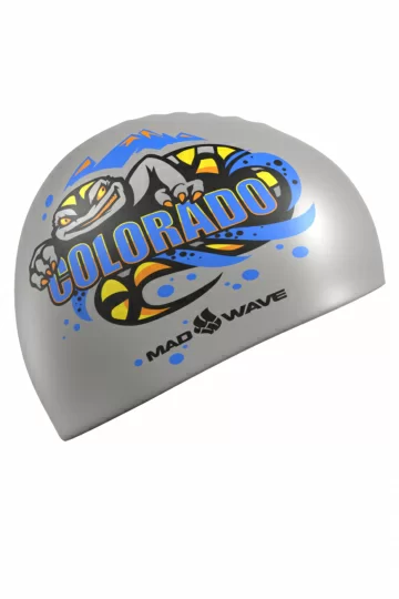 Реальное фото Шапочка для плавания Mad Wave Colorado silver M0558 38 0 00W от магазина СпортСЕ