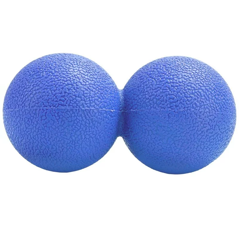Реальное фото Массажер двойной мячик B32209 ТПР синий 10018718 от магазина СпортСЕ