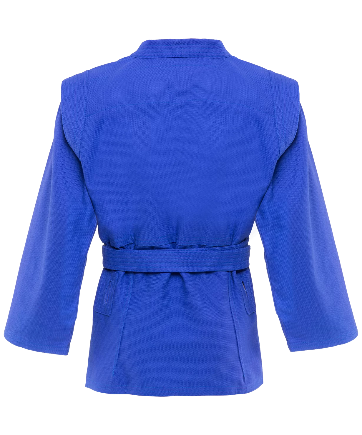 Реальное фото Куртка для самбо Junior SCJ-2201, синий, р.00/120 от магазина СпортСЕ