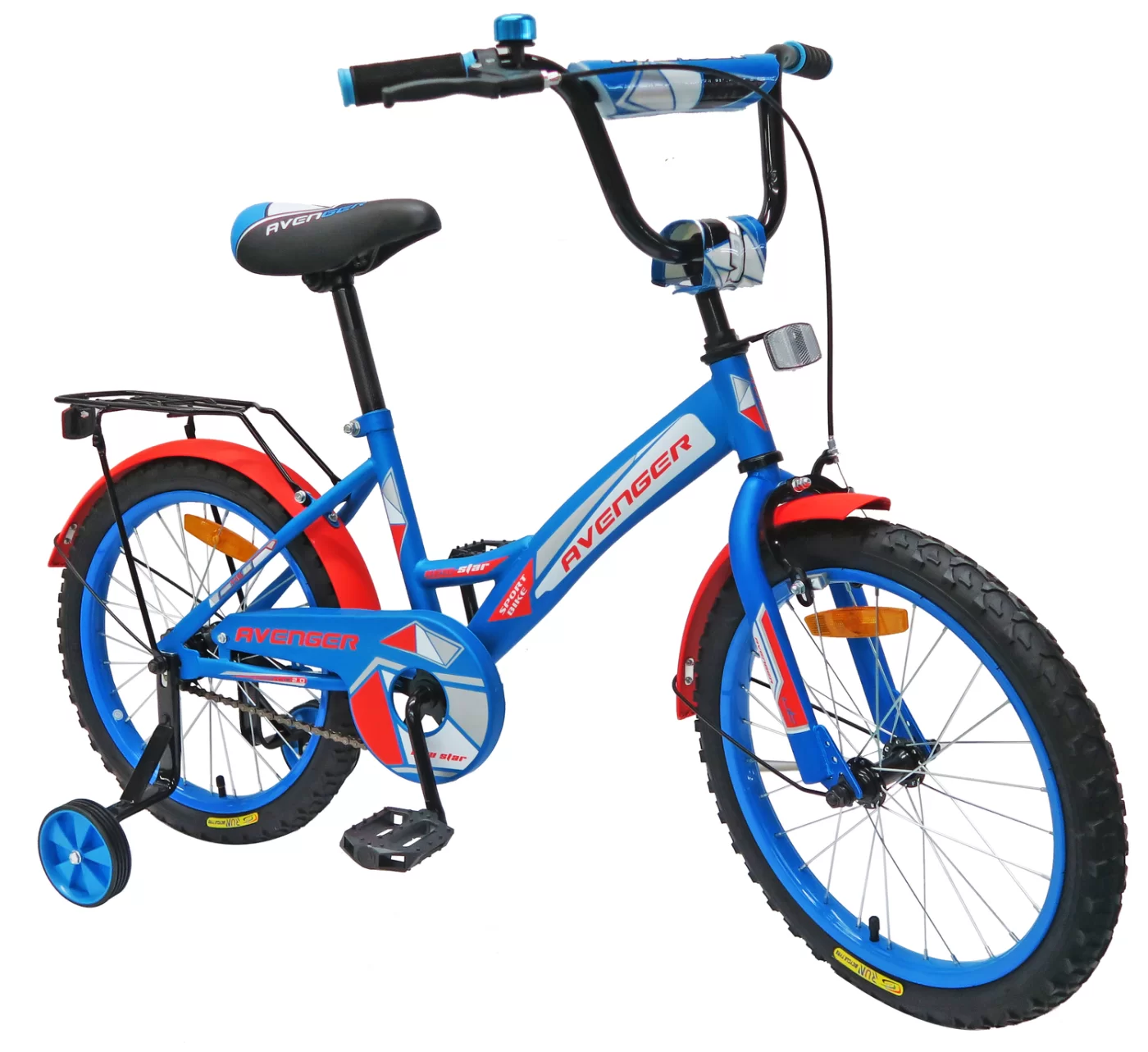 Реальное фото Велосипед 12" AVENGER NEW STAR, голубой/красный от магазина СпортСЕ