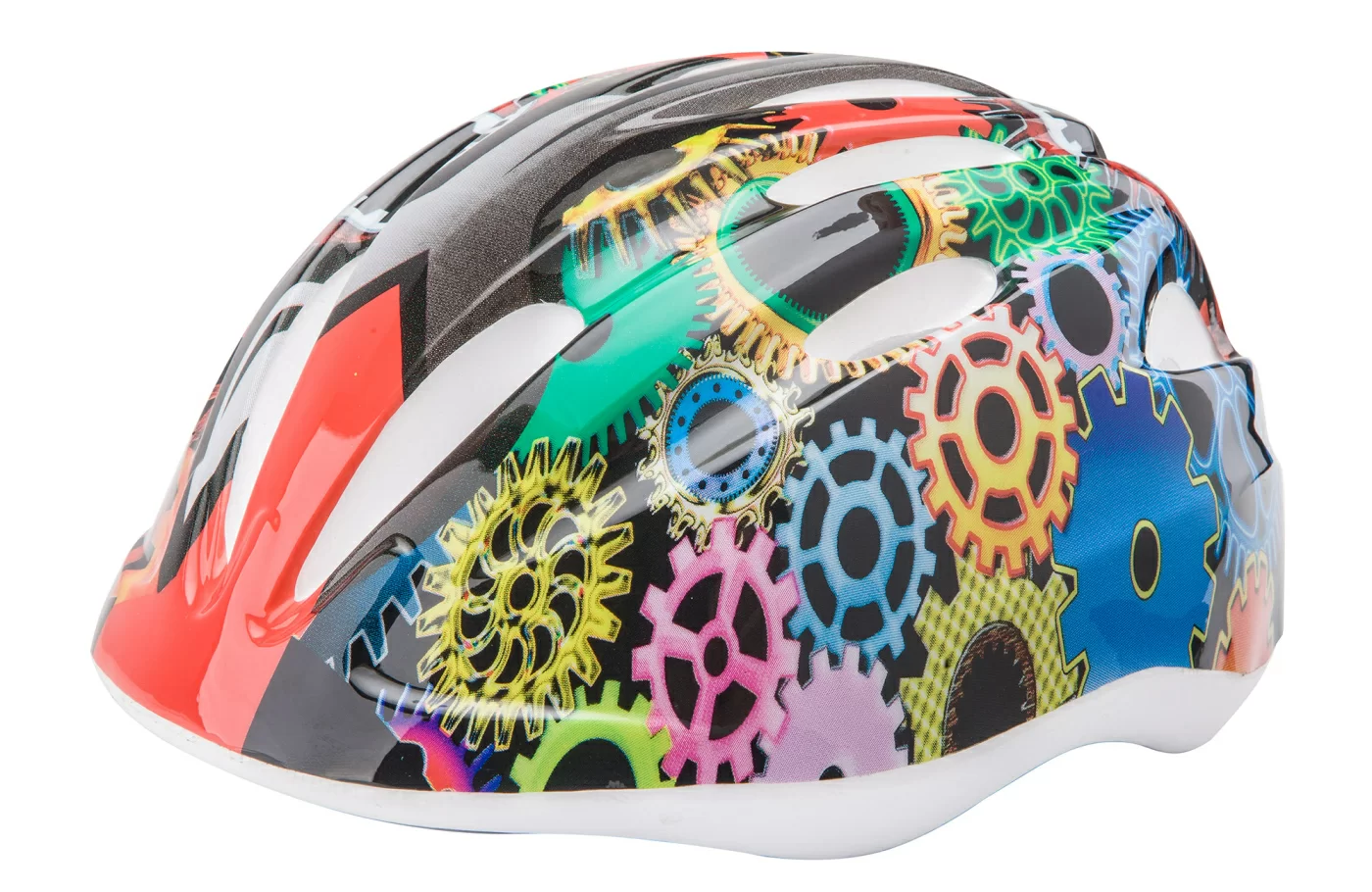 Реальное фото Шлем HB6-3_c (out-mold) "разноцветные шестерни"  600275 от магазина СпортСЕ