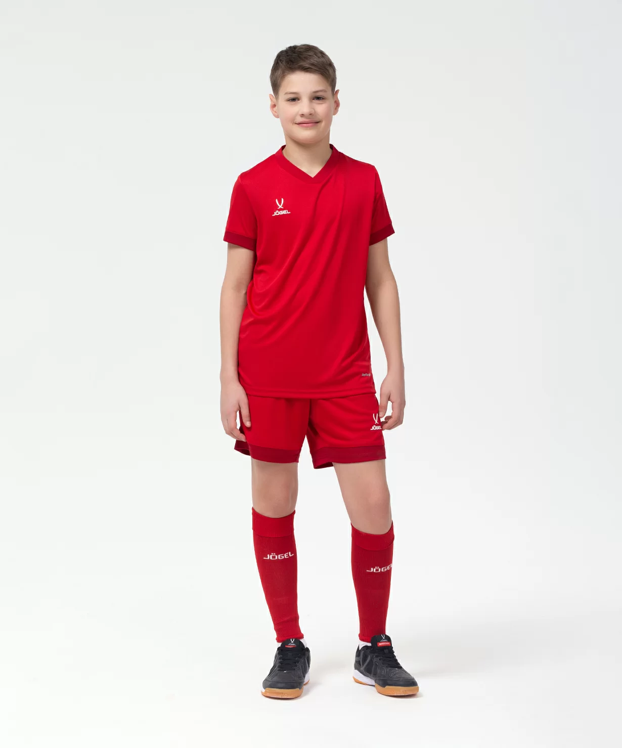 Реальное фото Футболка игровая DIVISION PerFormDRY Union Jersey, красный/ темно-красный/белый, детский от магазина СпортСЕ