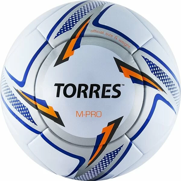 Реальное фото Мяч футбольный Torres M-Pro White №5 14 панел. микрофибра бел. F319135 от магазина СпортСЕ