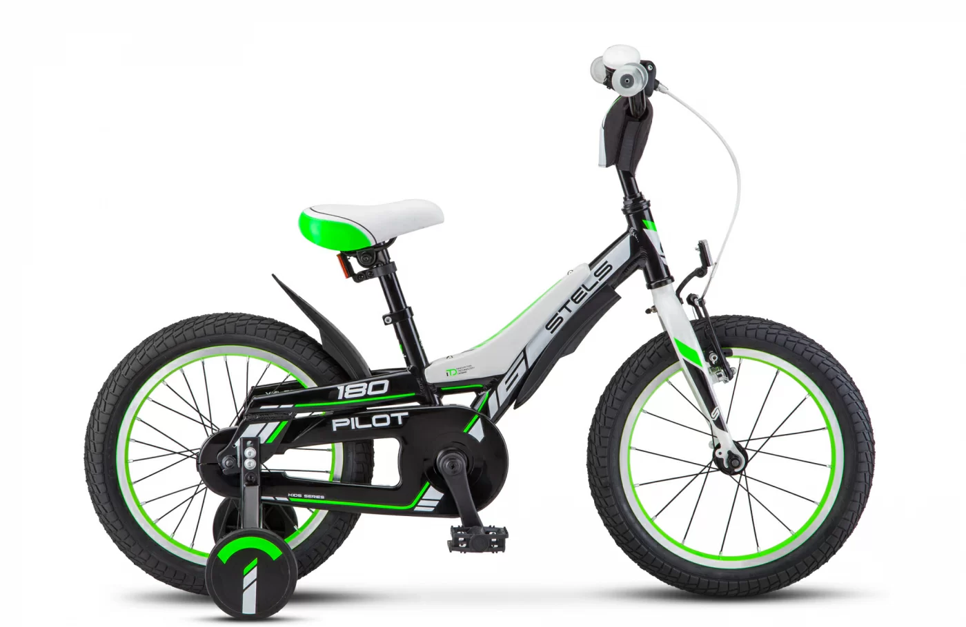 Реальное фото Велосипед Stels Pilot-180 16" (2021) зелёный V010 от магазина СпортСЕ