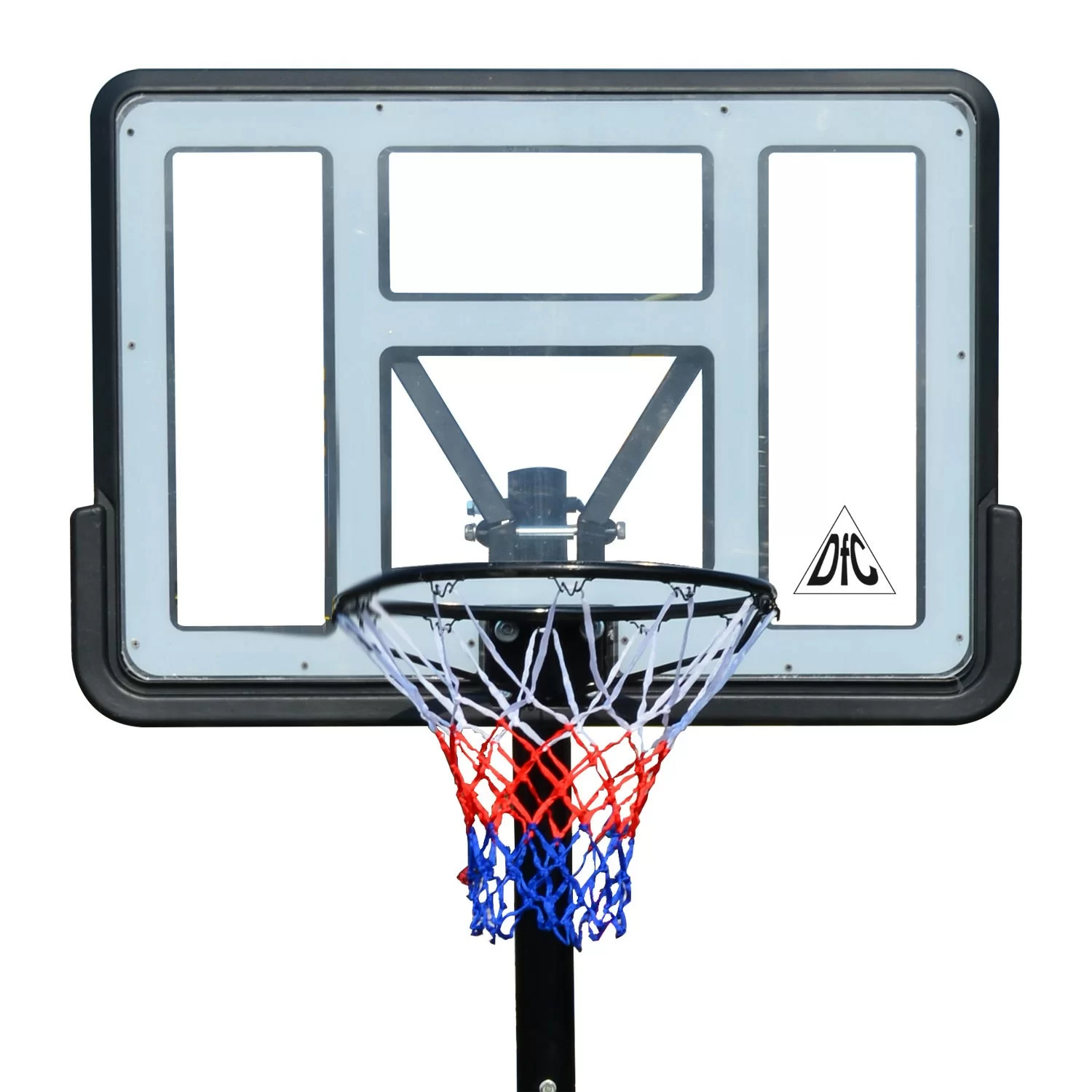 Реальное фото Баскетбольная стационарная стойка DFC ING44P1 112x75cm акрил винт. рег-ка (три короба) от магазина СпортСЕ