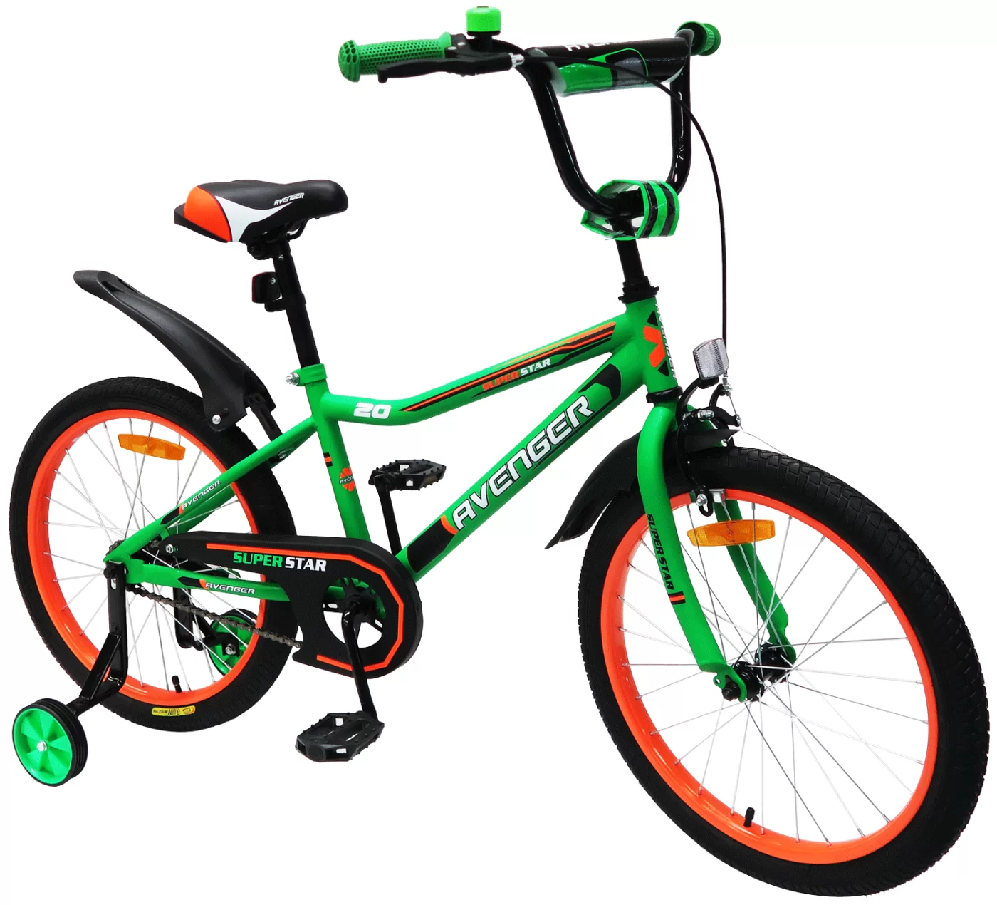 Реальное фото Велосипед 20" AVENGER SUPER STAR, зеленый/черный от магазина СпортСЕ