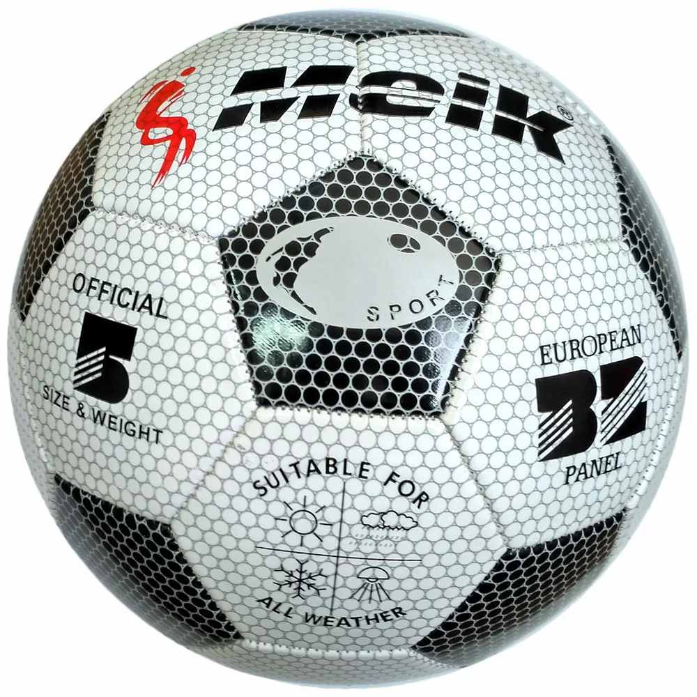 Реальное фото Мяч футбольный Meik-3009 R18023 3-слоя PVC 1.6, 300 гр 10014354 от магазина СпортСЕ
