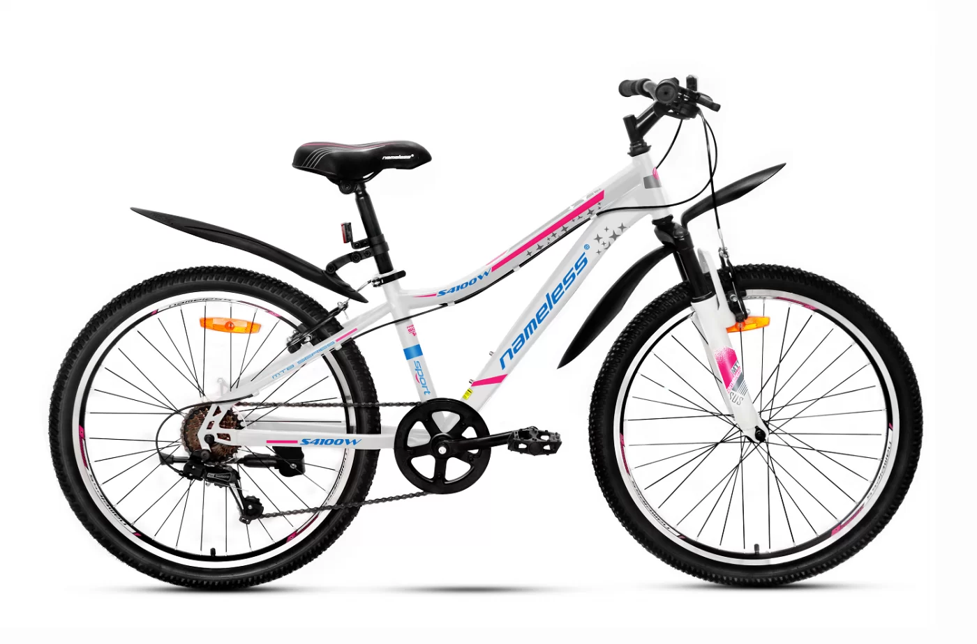 Реальное фото Велосипед 24" Nameless S4100W, белый/розовый, 13" от магазина СпортСЕ