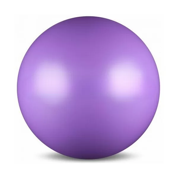Реальное фото Мяч для художественной гимнастики 15 см 300 г Indigo металлик сиреневый IN315 от магазина СпортСЕ
