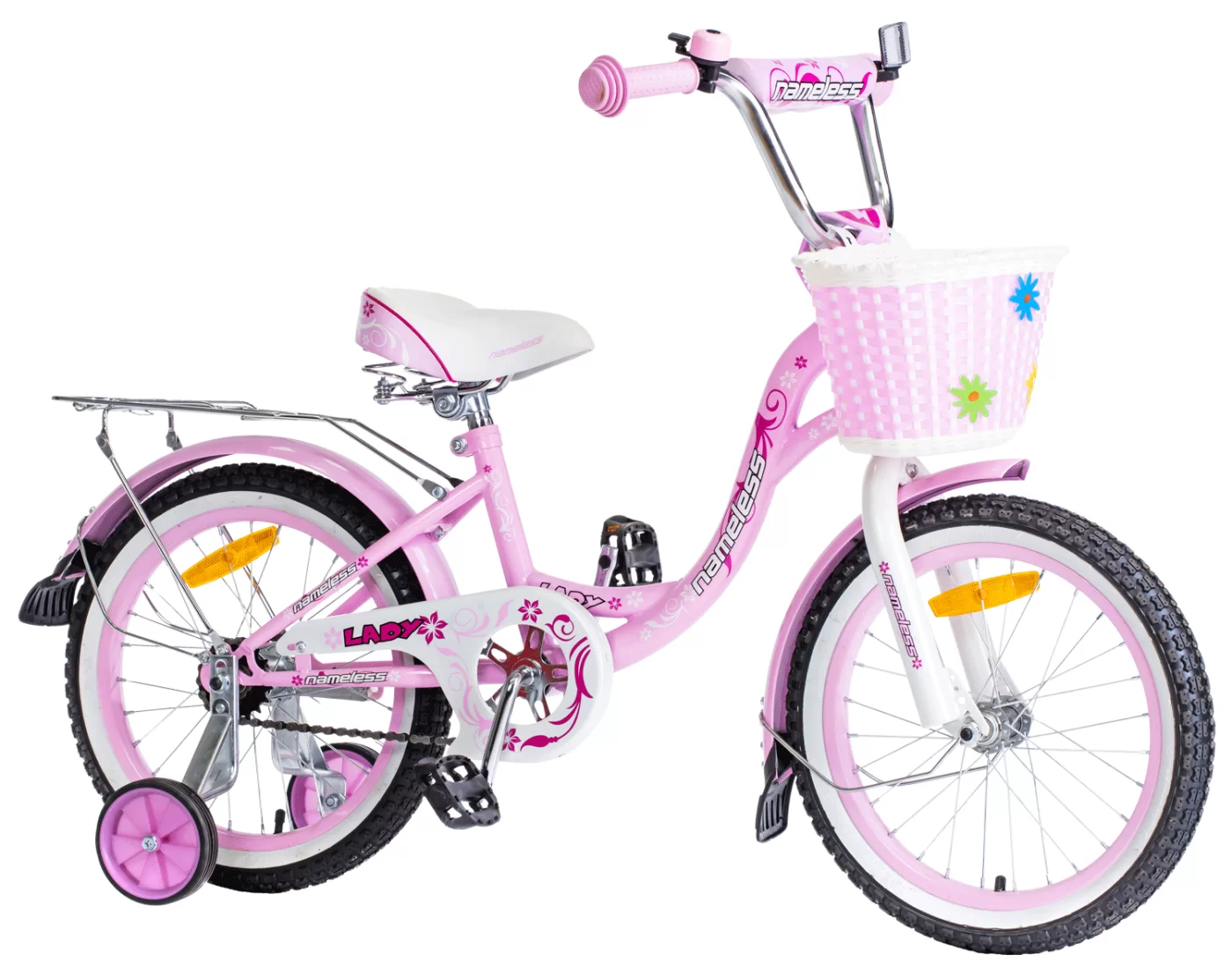 Реальное фото Велосипед 18" Nameless LADY, розовый/белый от магазина СпортСЕ
