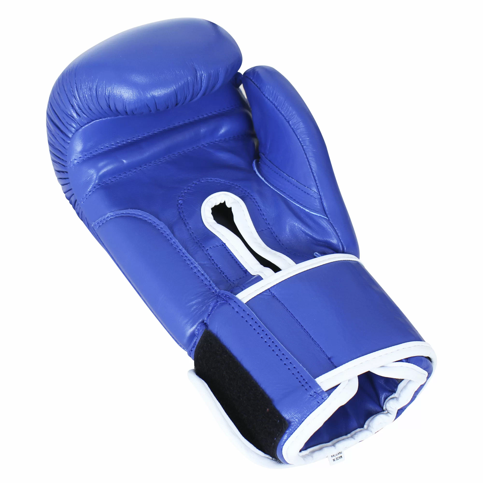 Реальное фото Перчатки боксерские BoyBo Pro синие от магазина СпортСЕ