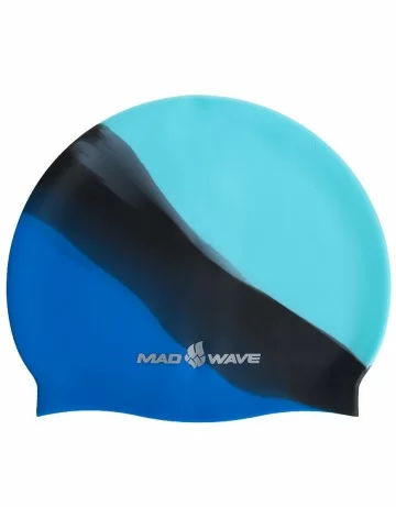 Реальное фото Шапочка для плавания Mad Wave Multi Big L navy, blue M0531 11 2 03W от магазина СпортСЕ
