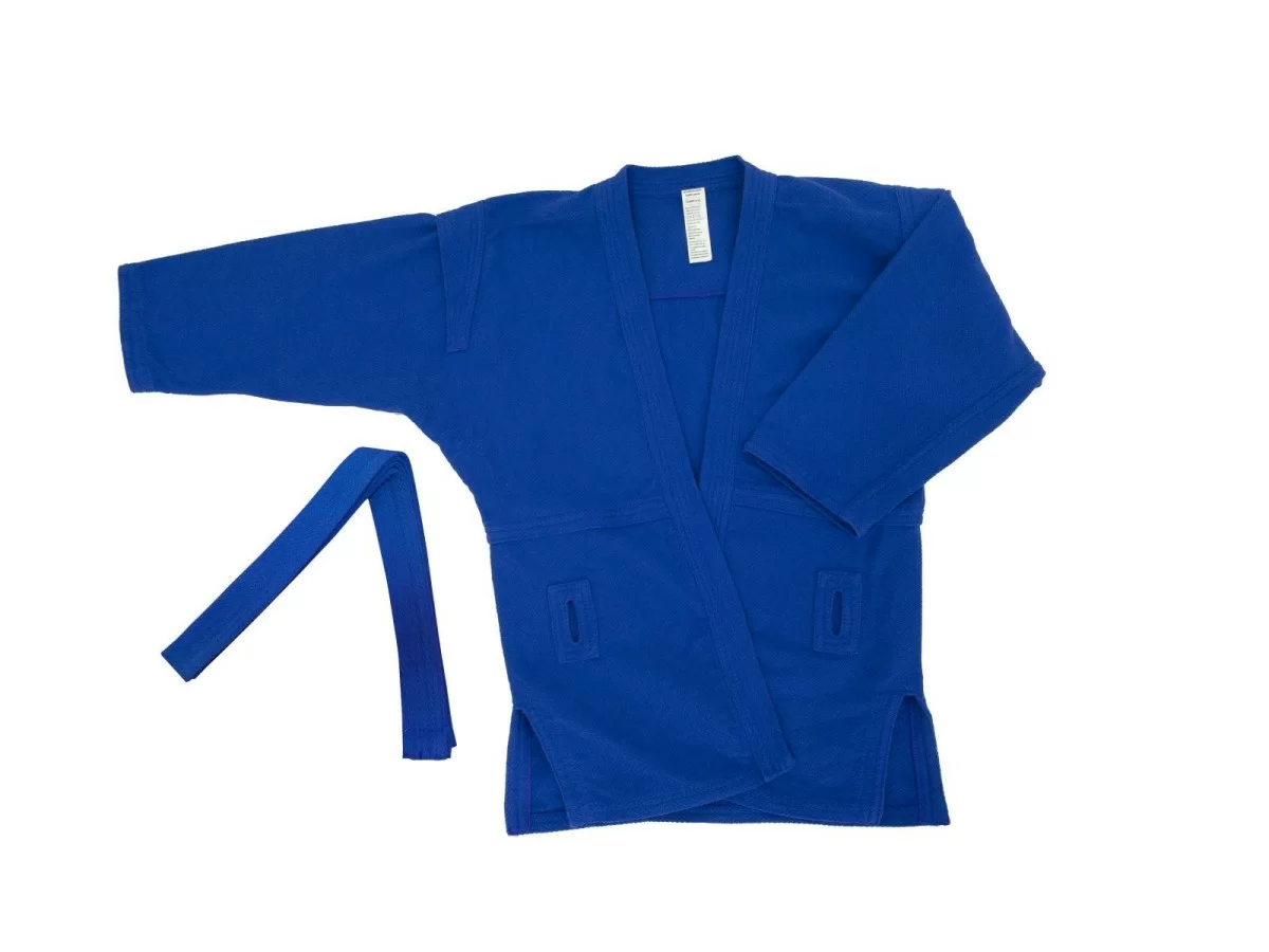 Реальное фото Куртка для самбо Нужный спорт Training синий NS.КСД от магазина СпортСЕ