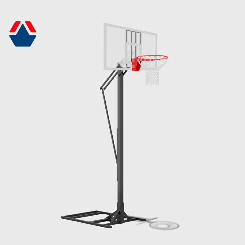 Реальное фото Стойка баскетбольная (под противовес) с регулируемой высотой щита от магазина СпортСЕ