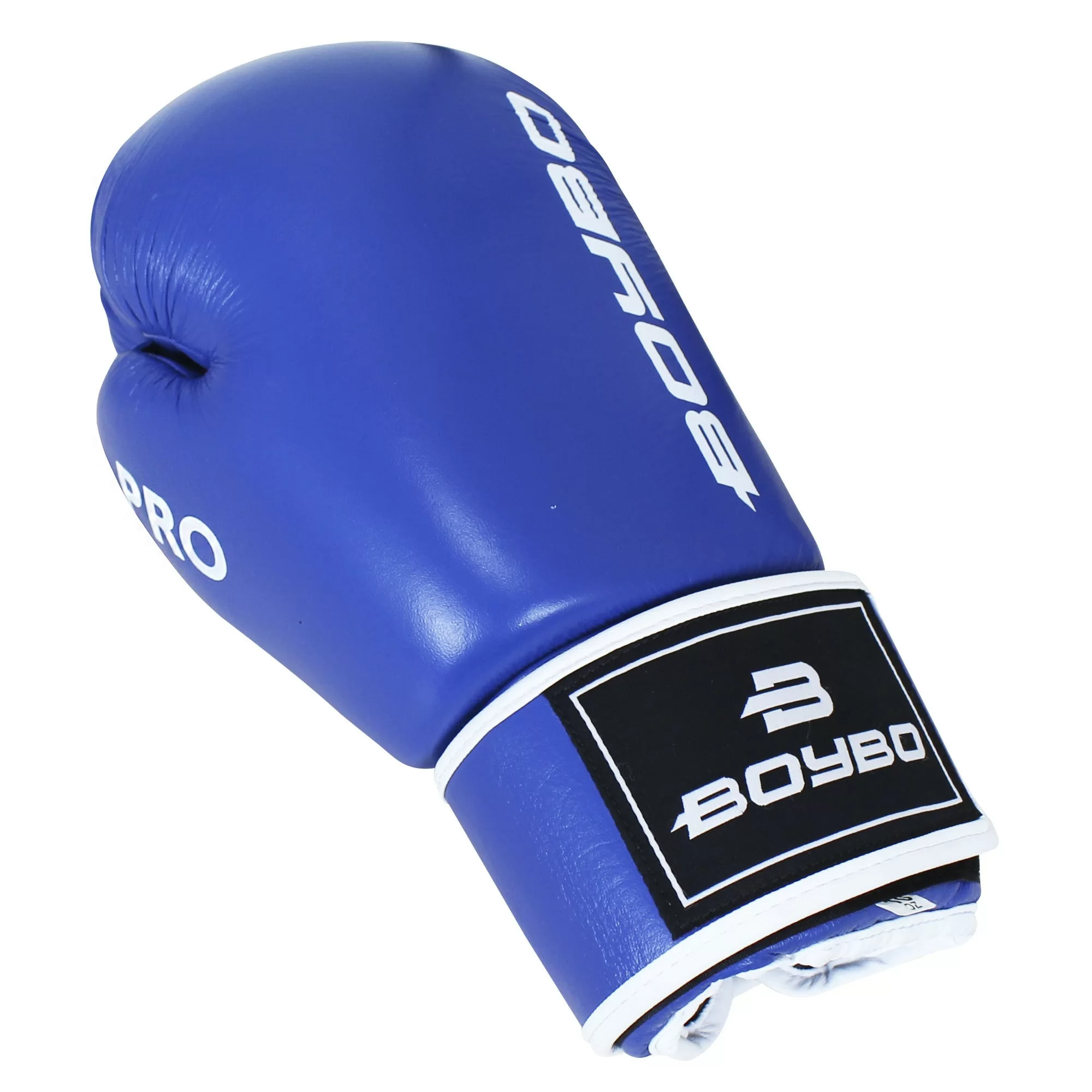 Реальное фото Перчатки боксерские BoyBo Pro синие от магазина СпортСЕ