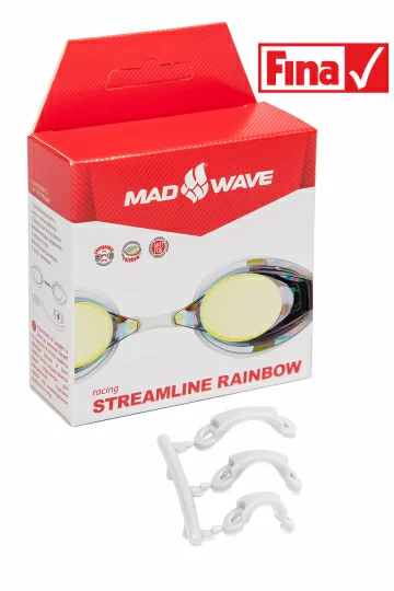 Реальное фото Очки для плавания Mad Wave Streamline Rainbow стартовые Purple M0457 03 0 09W от магазина СпортСЕ