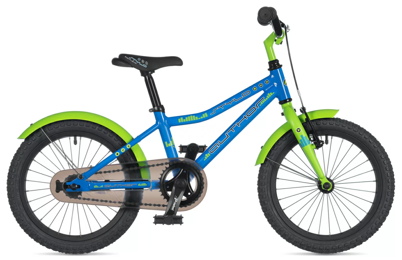 Реальное фото Велосипед детский AUTHOR Stylo 2020 Сине-салатовый от магазина СпортСЕ