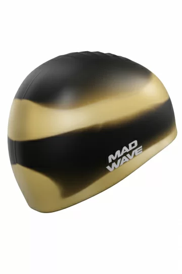 Реальное фото Шапочка для плавания Mad Wave Multi gold M0530 01 0 18W от магазина СпортСЕ
