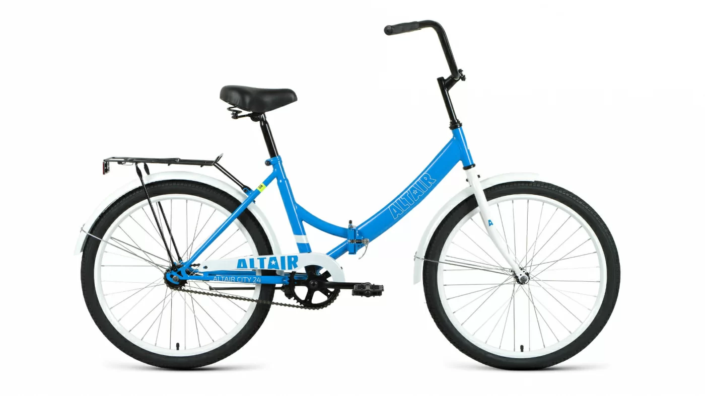 Реальное фото Велосипед Altair City 24 скл (2022) голубой/белый RBK22AL24011 от магазина СпортСЕ