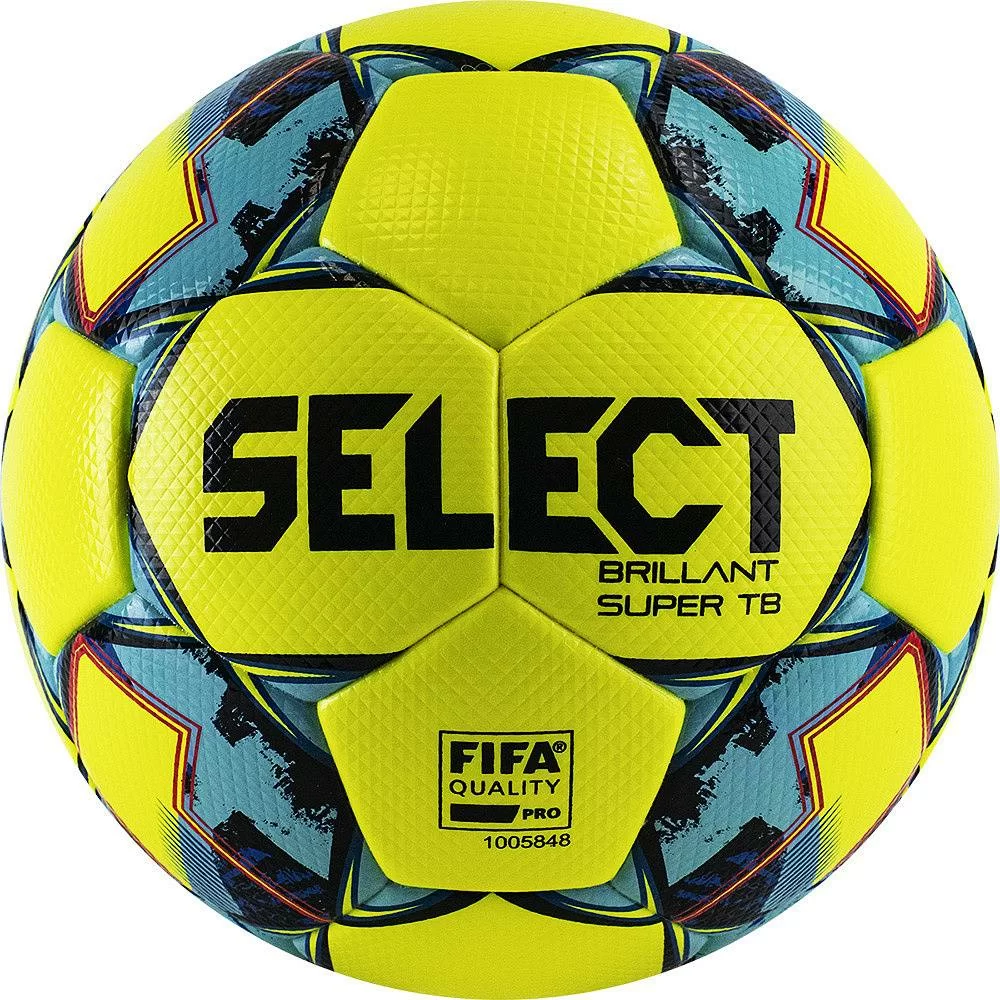 Реальное фото Мяч футбольный Select Brillant Super TB №5 жел/гол/крас 810316-152 от магазина СпортСЕ