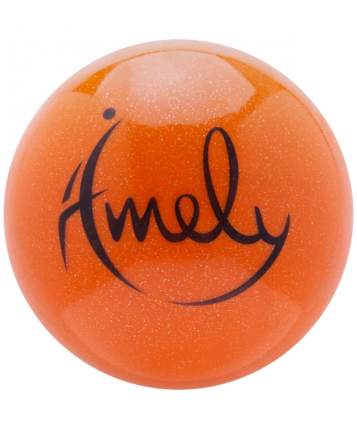 Реальное фото Мяч для художественной гимнастики 15 см Amely AGB-303 15 см оранжевый с насыщенными блестками УТ-00019943 от магазина СпортСЕ
