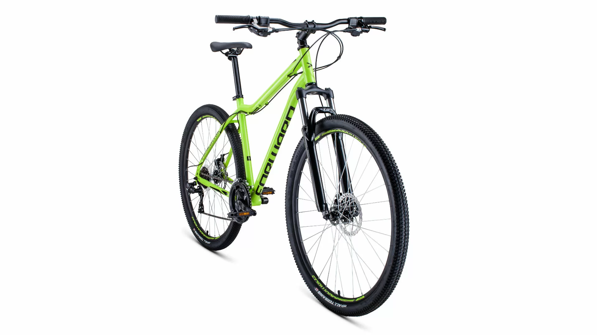 Реальное фото Велосипед Forward Sporting 29 2.2 disc (2021) ярко-зеленый/черный  RBKW1M19G023 от магазина СпортСЕ